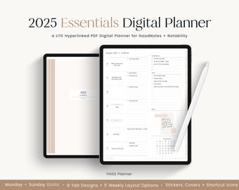 2025 Year Digital Planner - Digital Planning, GoodNotes Planner, Notability Planner, iPad Planner, Dated Digital Journal, THISS Planner