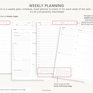 UNDATED Digital Planner, PORTRAIT Planner Template, GoodNotes Planner Notability iPad Planner, Daily Planner Digital Journal MINIMALIST image 5