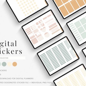 Minimal Digital Stickers Pack | Essentials Digital Planner Stickers Book for GoodNotes & Notability | Stickers Bundle for Digital Planning