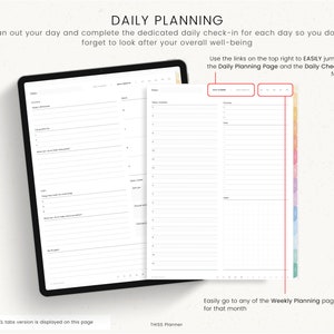 UNDATED Digital Planner, PORTRAIT Planner Template, GoodNotes Planner Notability iPad Planner, Daily Planner Digital Journal MINIMALIST image 6