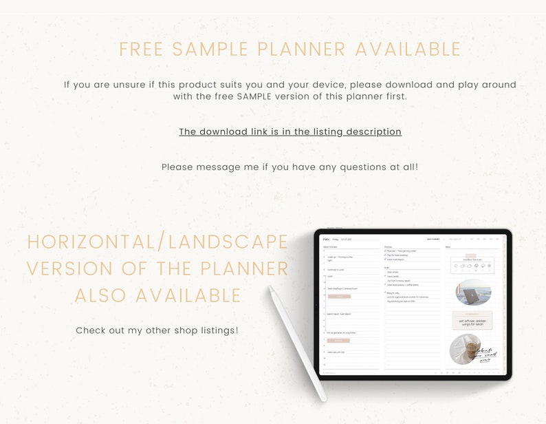 UNDATED Digital Planner, PORTRAIT Planner Template, GoodNotes Planner Notability iPad Planner, Daily Planner Digital Journal MINIMALIST image 10