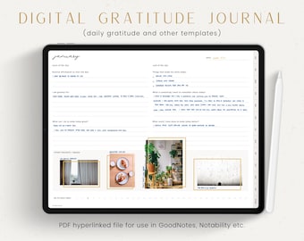 Digital Gratitude Journal - Undated Prompted Daily Gratitude Planner - Mindfulness Journal - THISS Planner