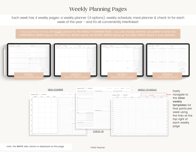 2024 Digital Planner, Dated Planner, 2024 Year Journal, Weekly Planner, Daily Planner, GoodNotes Planner, Notability Planner, iPad Planner image 6