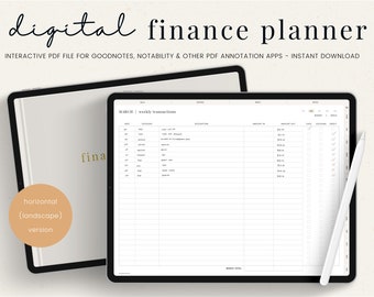 Digital Budget Planner | Financial Planner | Finance Planner | Finance Tracker | Budget Template and Tracker for Savings | iPad Planner