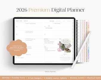 2026 Digital Planner, Dated Planner, 2026 Year Journal, Weekly Planner, Daily Planner, GoodNotes Planner, Notability Planner, iPad Planner