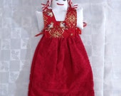 Folk Kitchen Towel decor - Handmade Towel Hanging Folk Decor , Doll decor , Kitchen doll , handmade Doll Towel Decor , Towel (7)