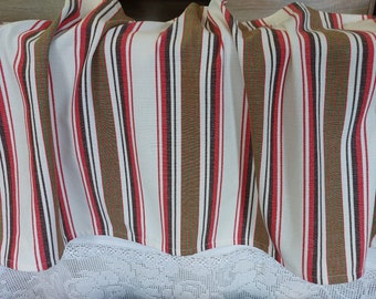 Vintage woven cotton valance curtain, vintage cafe curtain, kitchen curtain (A1)