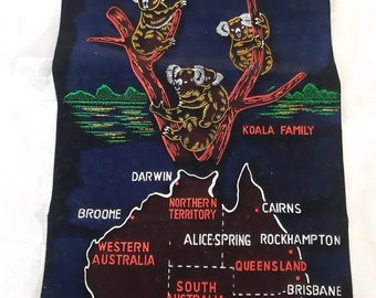Vintage Australia Wall decor Tapestry print wall hanging Australia Collectible wall hanging (5)