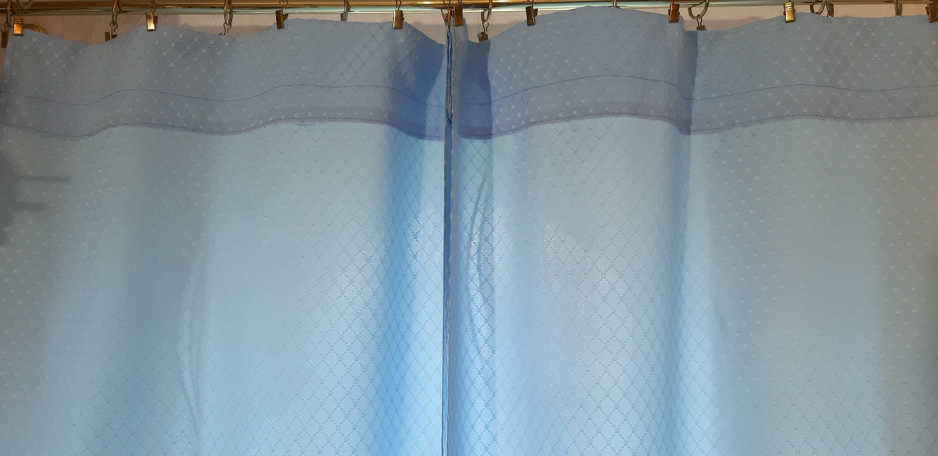 2 Pieces Aqua Blue Vintage curtains Polyester curtains Blue | Etsy