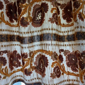 Vintage woven decorative printed valance curtain , vintage decorative cafe curtain , Vintage home textile , Housewarming (A6)