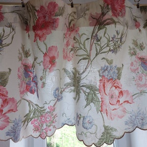 Vintage breiter blumenbedruckte Valance Vorhang, Floraler langer Café Vorhang, lange Valance, floraler Vorhang Stoff, Schlafzimmer Valance (A8)