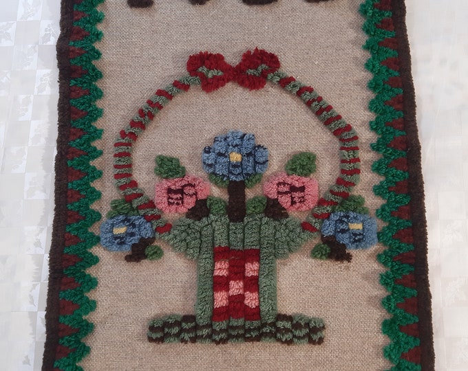 1950 Year Handmade Collectible Rug Scandinavian Linen Wool Thick Rug ...