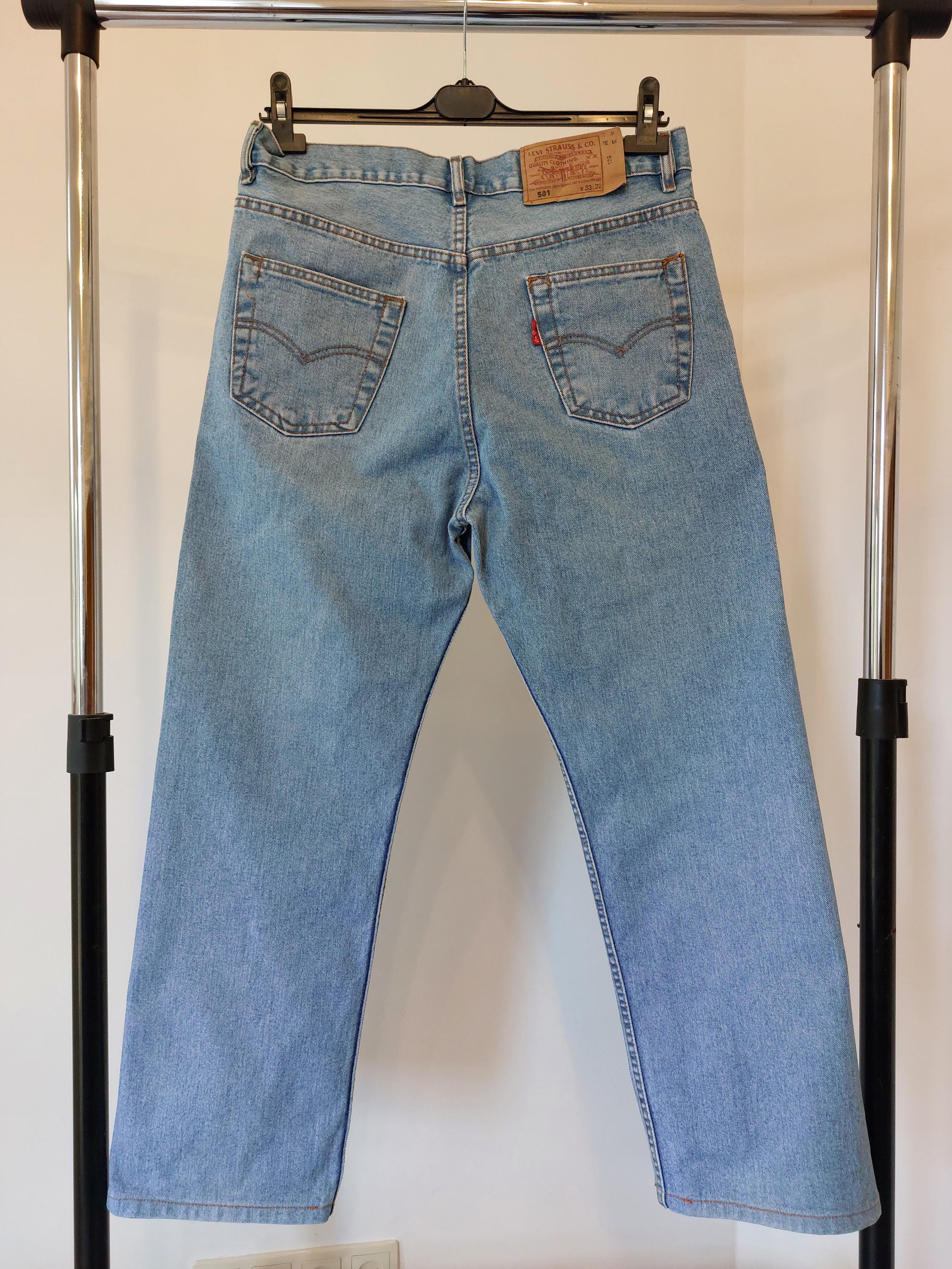 90年代　Levis 501 W33 L32 Levis 501 Jeans / W33 L32 / Vintage Levis Light Blue 90s