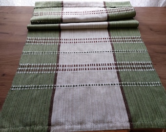 chemin de table en coton tissé vintage, surmatelas, habillage de table (A10)