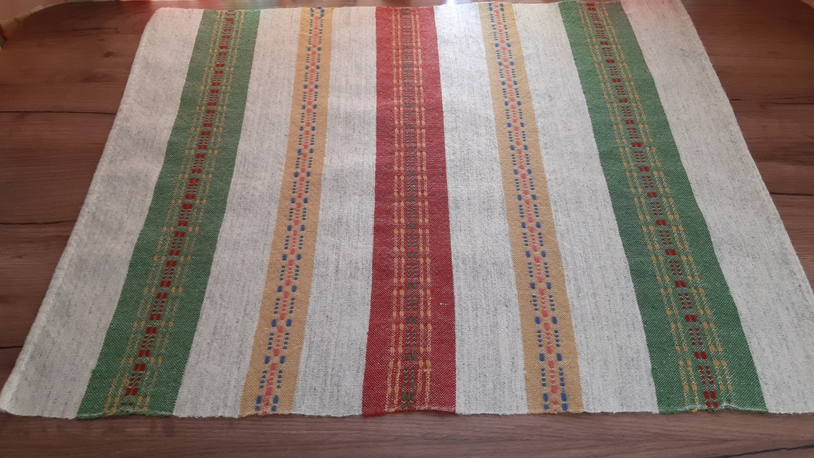 Vintage Handwoven Wool Decorative Table Mat Tablecloth Etsy