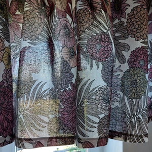 rideau de valance en coton imprimé floral vintage, rideau café, rideau floral, rideau de cuisine (A3)