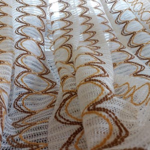 Paire de grands panneaux de rideaux tissés transparents vintage, rideaux décoratifs translucides, rideaux de chambre à coucher, rideaux de chambre, rideaux rétro (A9)