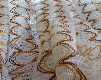 Vintage Sheer Woven Curtain Panels: Retro Translucent Acrylic Curtains (Pair)
