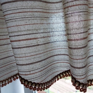 Vintage woven acrylic valance curtain , vintage cafe curtain ,  kitchen curtain , Vintage Home textile (A11)