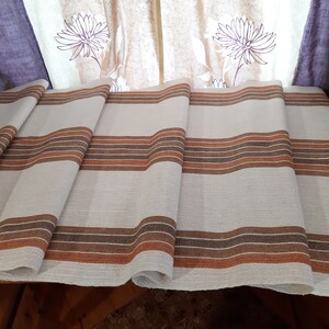 Geweven linnen Scandinavische vintage tafelloper tafeltopper tafellinnen tafelkleed tafeldecor, loper, linnen loper, beddengoed (6)