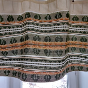Vintage woven acrylic valance curtain , vintage cafe curtain, vintage home textile (A1)