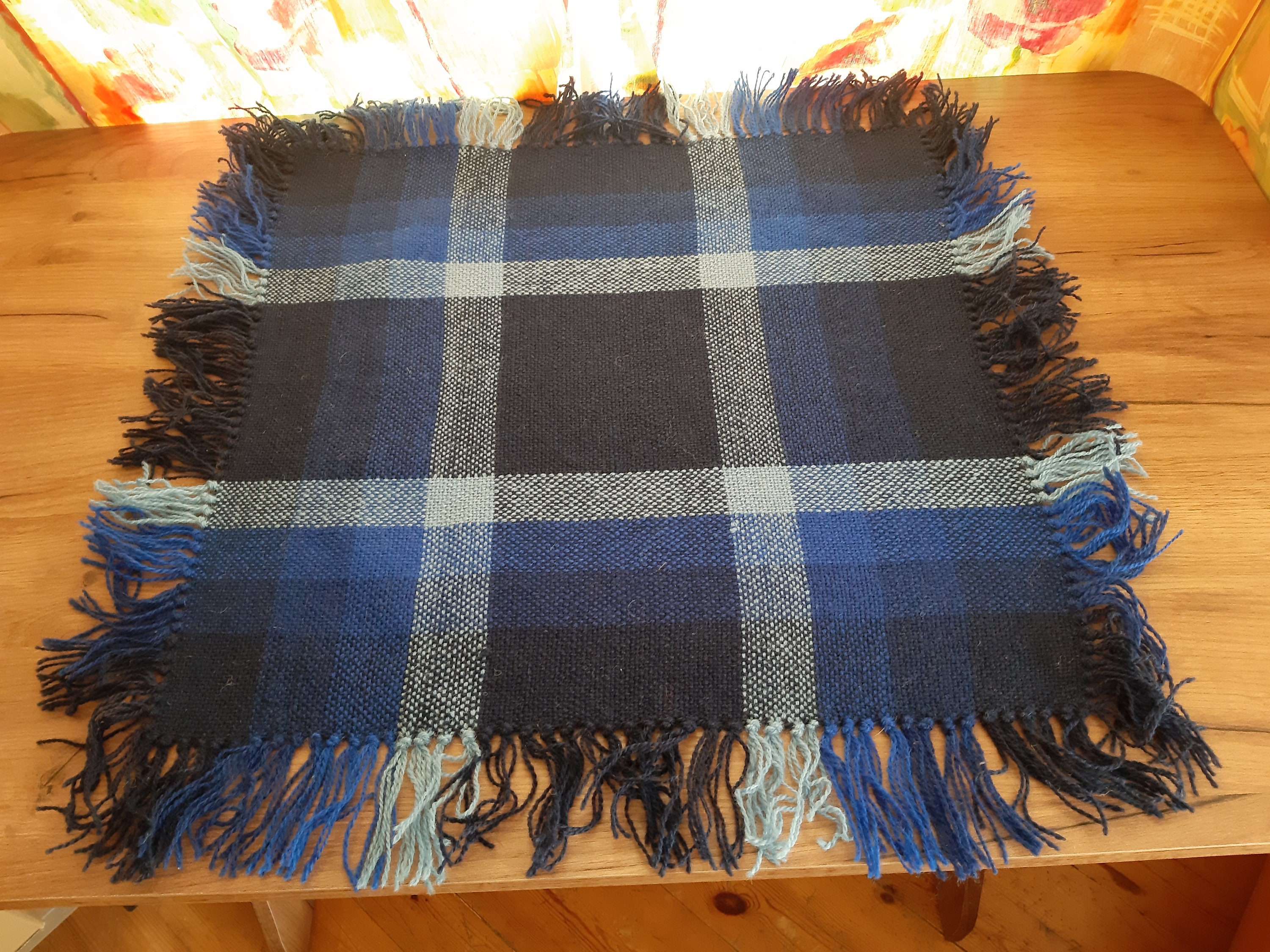 Vintage Handwoven Wool Decorative Table Mat M Size Etsy UK