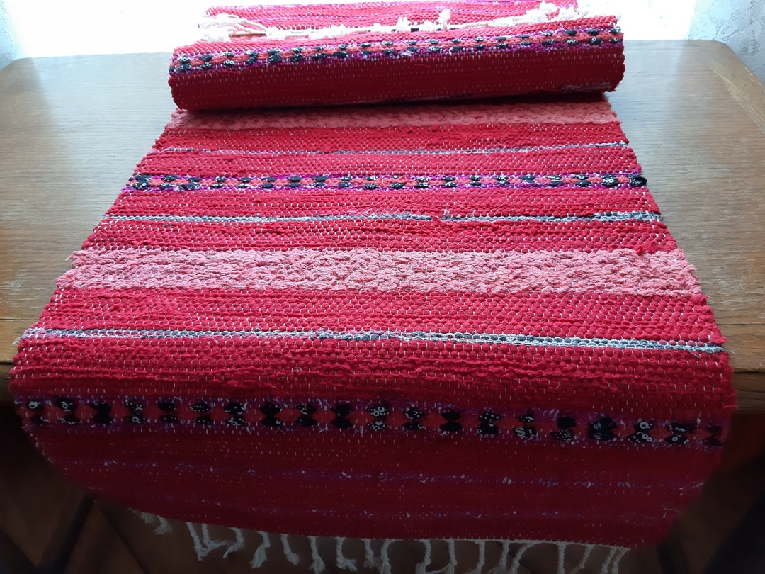 Vintage Scandinavian Handwoven Rug Runner Table Runner Bath Etsy