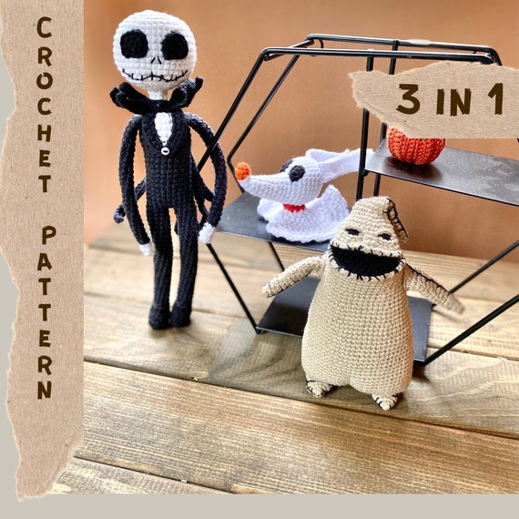 The Nightmare Before Christmas Crochet Pattern 3 in 1 Oogie Etsy