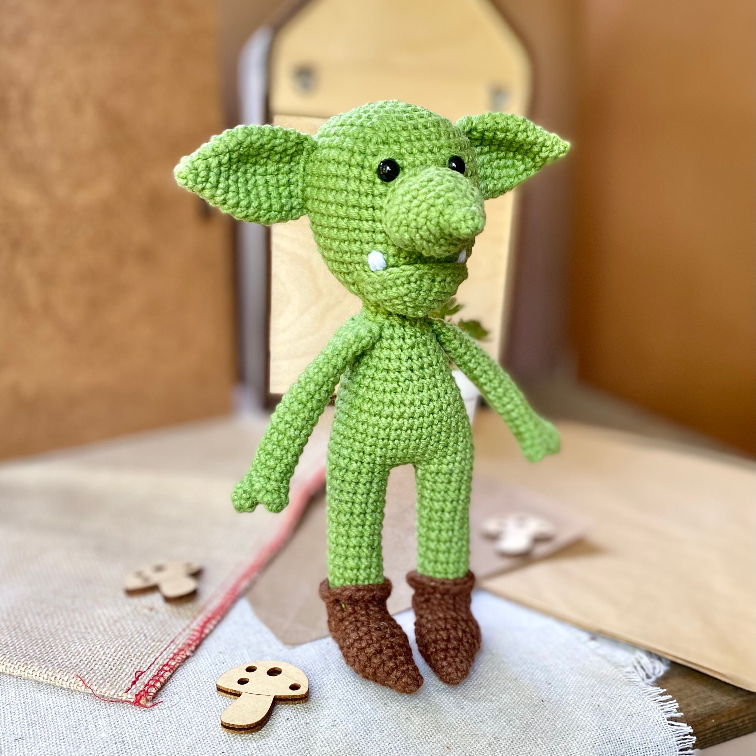 Goblin crochet pattern. Grot pattern. Monster toy pattern. Etsy