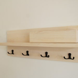 Coat Rack Shelf, Wall Mounted Coat Hanger image 5