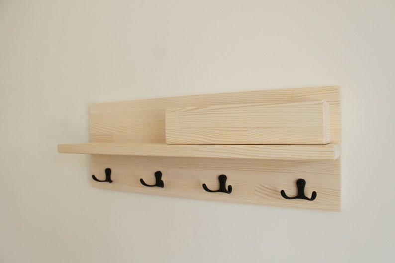 Coat Rack Shelf, Wall Mounted Coat Hanger image 5