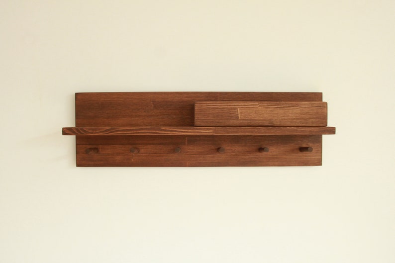 Coat rack with shelf, Key Holder for Wall, mail organizer image 5