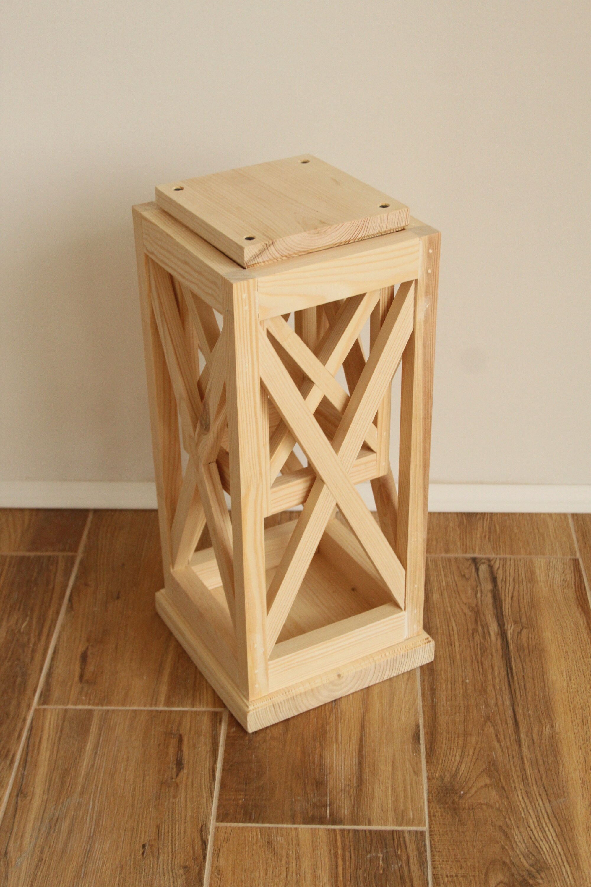 Soporte de planta de madera boda de pieza central linterna | Etsy