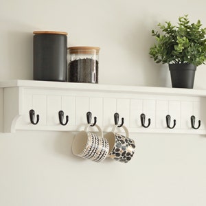 Wooden Kitchen Organizer, Towel Rack for Bathroom Wall - Etsy