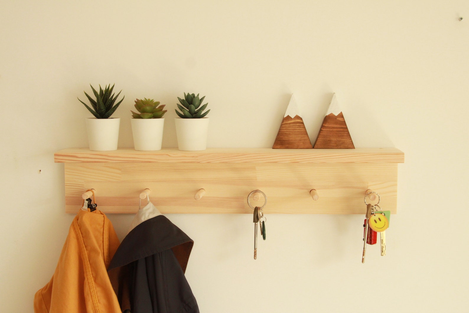 Peg coat rack with shelf Etsy