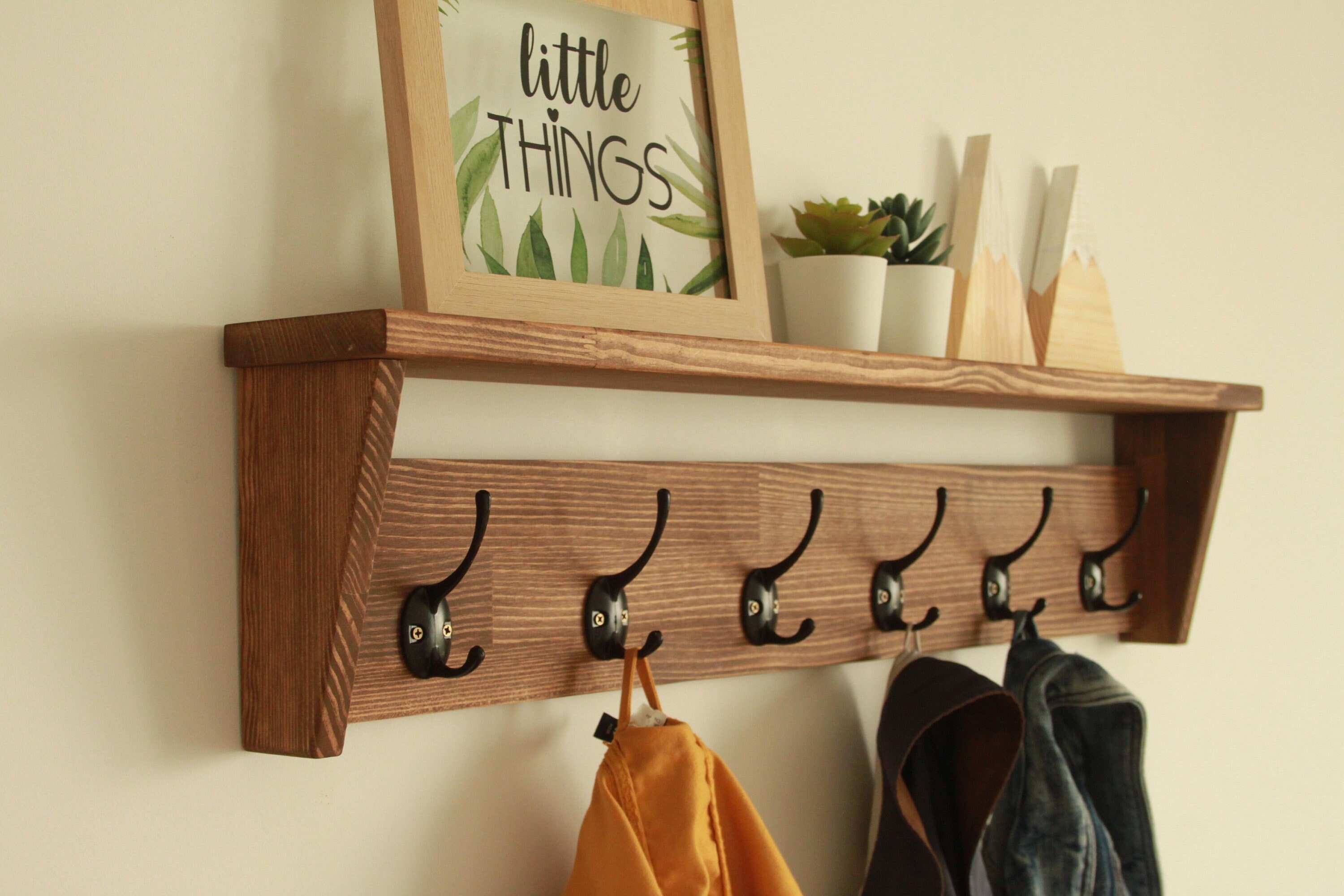Coat Rack With Storage Etsy UK