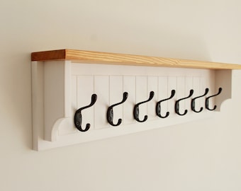 Coat rack shelf, entryway organizer