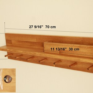 Coat rack with shelf, Key Holder for Wall, mail organizer image 6