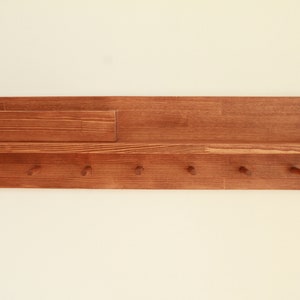 Coat rack with shelf, Key Holder for Wall, mail organizer Walnut