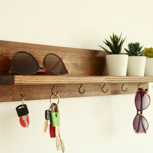 Entryway organizer, mask storage, key holder for wall