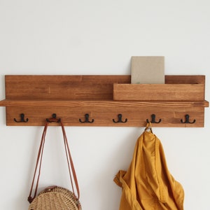 Coat Rack Shelf, Wall Mounted Coat Hanger image 2