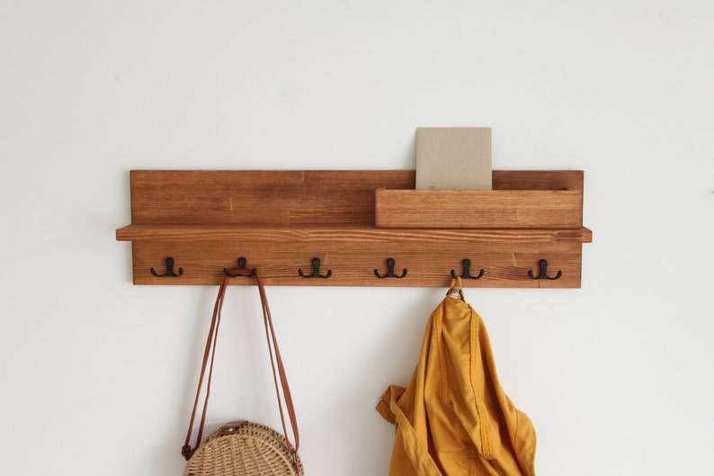 Coat Rack Shelf, Wall Mounted Coat Hanger image 2