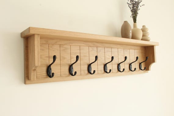 Eiche Garderobe mit Ablage: Flur Eingangsbereich Organizer