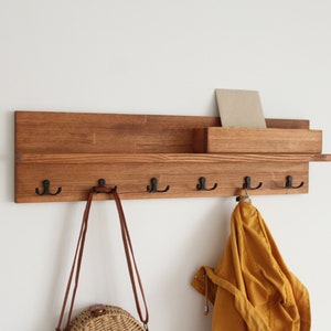 Coat Rack Shelf, Wall Mounted Coat Hanger