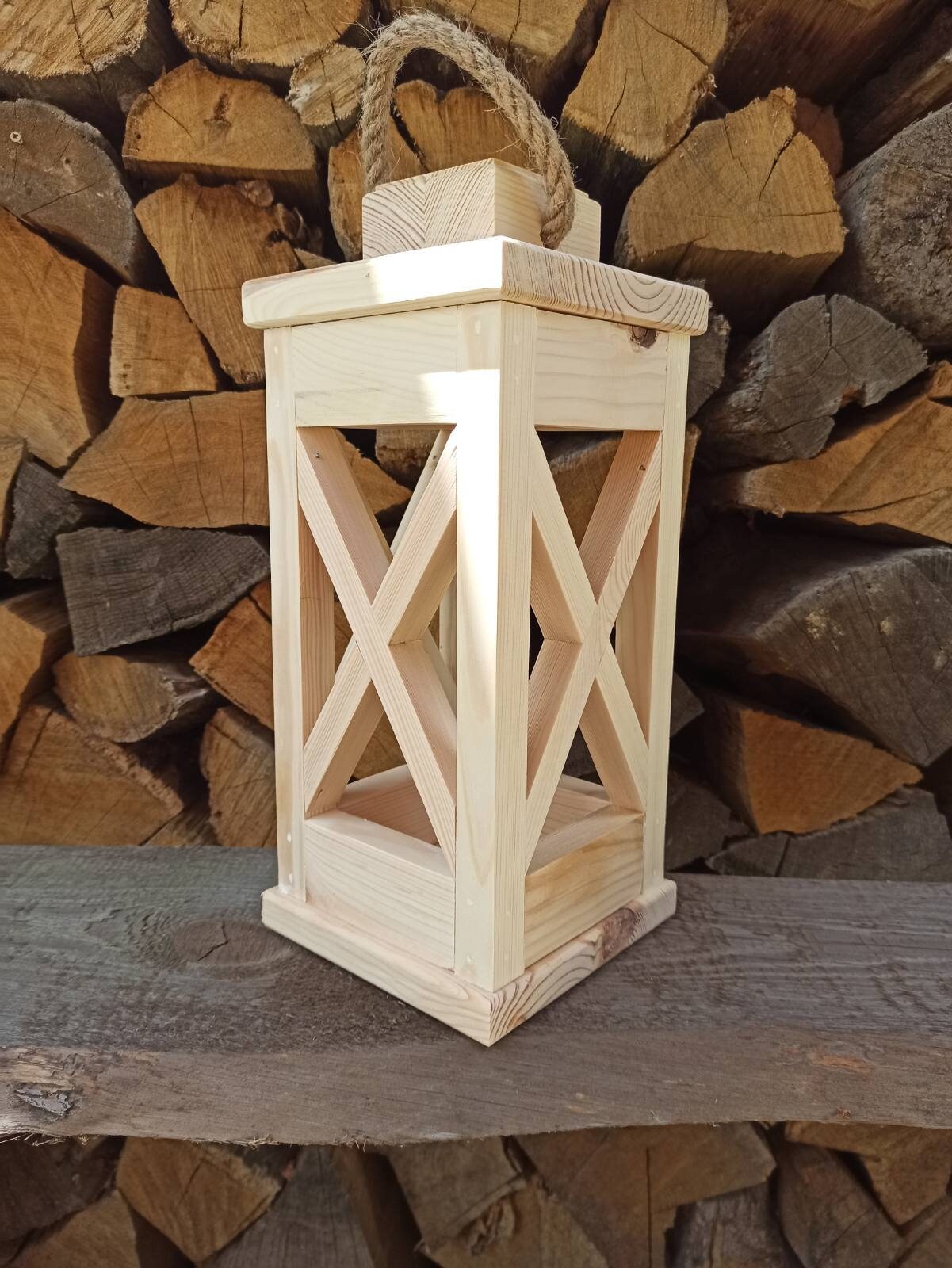 Wooden candle holder Decorative Lantern Etsy