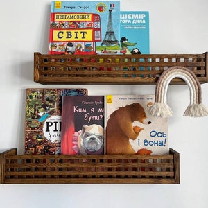 SET Floating bookshelf for kids, Scandinavian wall bookcases