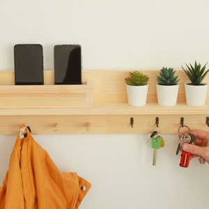 Halorganizer met plank, sleutelhouder voor aan de muur