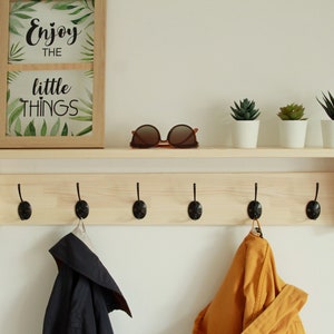 Wall coat rack, coat hooks with shelf wall mounted, hat rack