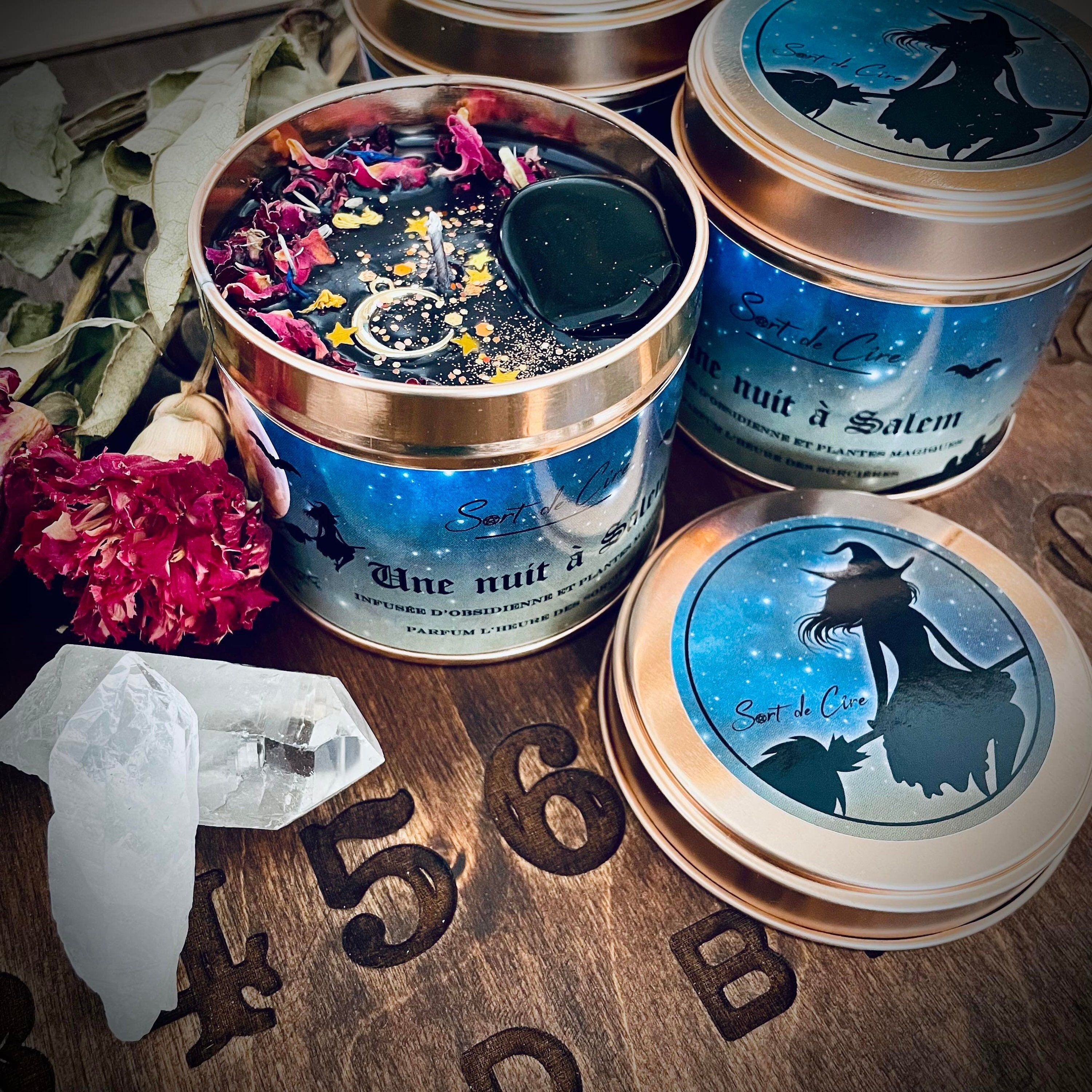 Bougie Une Nuit à Salem - Protection Obsidienne