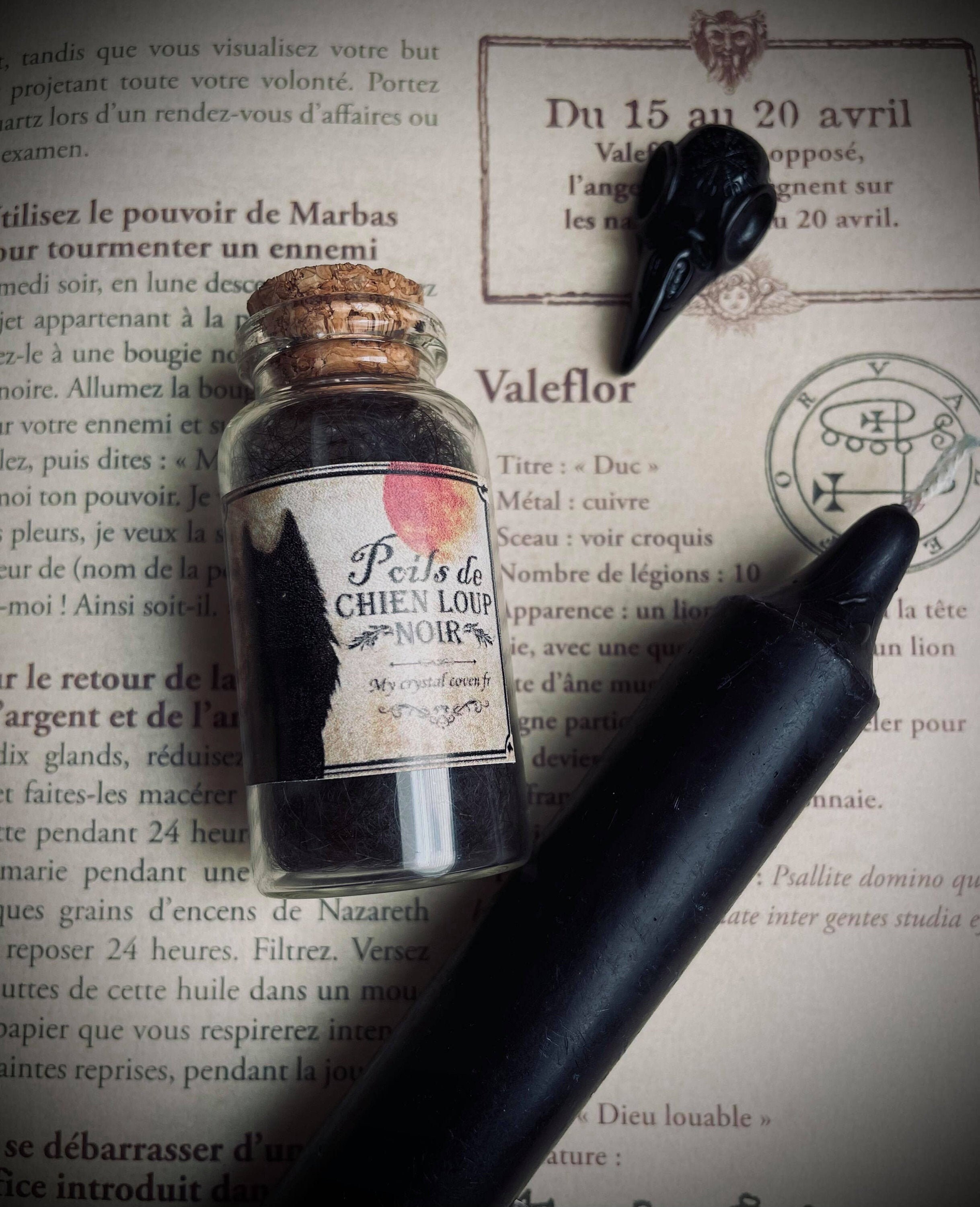 Poils de Chien Loup Noir - Hoodoo Rituel- Sorcellerie Ésotérisme